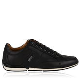 Boss Textured Leather Trainers
