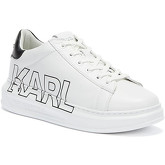 Karl Lagerfeld  Ikonic Kapri Outline Logo Womens White Trainers  women's Shoes (Trainers) in White