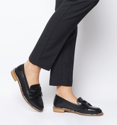 Office Forum Snake Rand Bow Loafer BLACK LEATHER