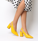 Office Mimi Chunky Slingback YELLOW LEATHER
