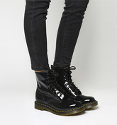 Dr. Martens 8 Eyelet Lace Up boots BLACK PATENT