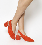 Office Magical Bow Slingback RED SUEDE