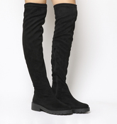 Office Knuckles- Stretch Over The Knee Boot BLACK