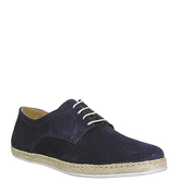Ask the Missus Fiesta Lace Up Espadrille NAVY SUEDE
