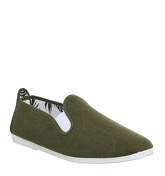 Flossy Tony Plimsole KHAKI CANVAS