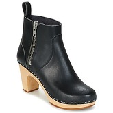 Swedish hasbeens  ZIP IT SUPER HIGH  women's Low Ankle Boots in Black