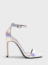 Womens Sallie Silver Barely There Heel Sandals, SILVER